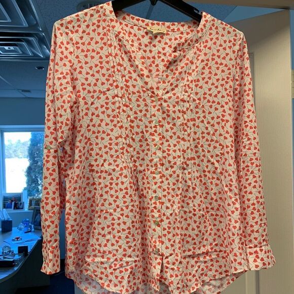 Jane & Delaney Lollipop Hearts Blouse sz M - Picture 1 of 4